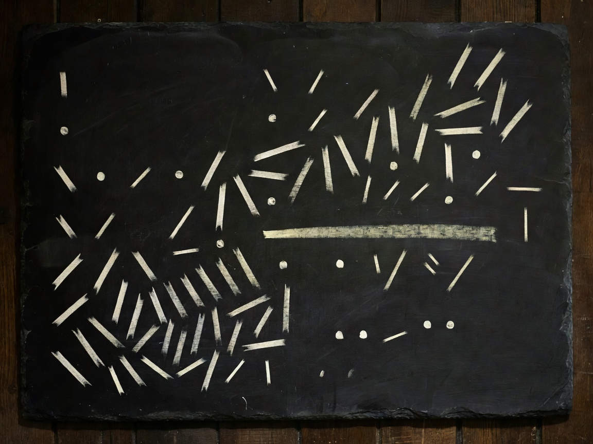 Chalkboard showing a 501 darts match score progression